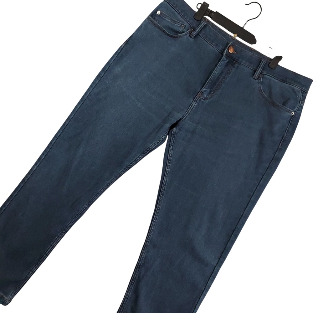 Mugsy Woodys Jeans Mens 38x30 (Fits 38x29) Dark Blue Stretch Denim FLX6NTD
